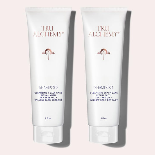 Tru Alchemy Shampoo Growth bottle: supports fuller-looking hair with a refreshing cleanse