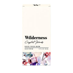Tru Fragrance Beauty Wilderness Crystal Woods EDP spray action shot suggesting everyday elegance