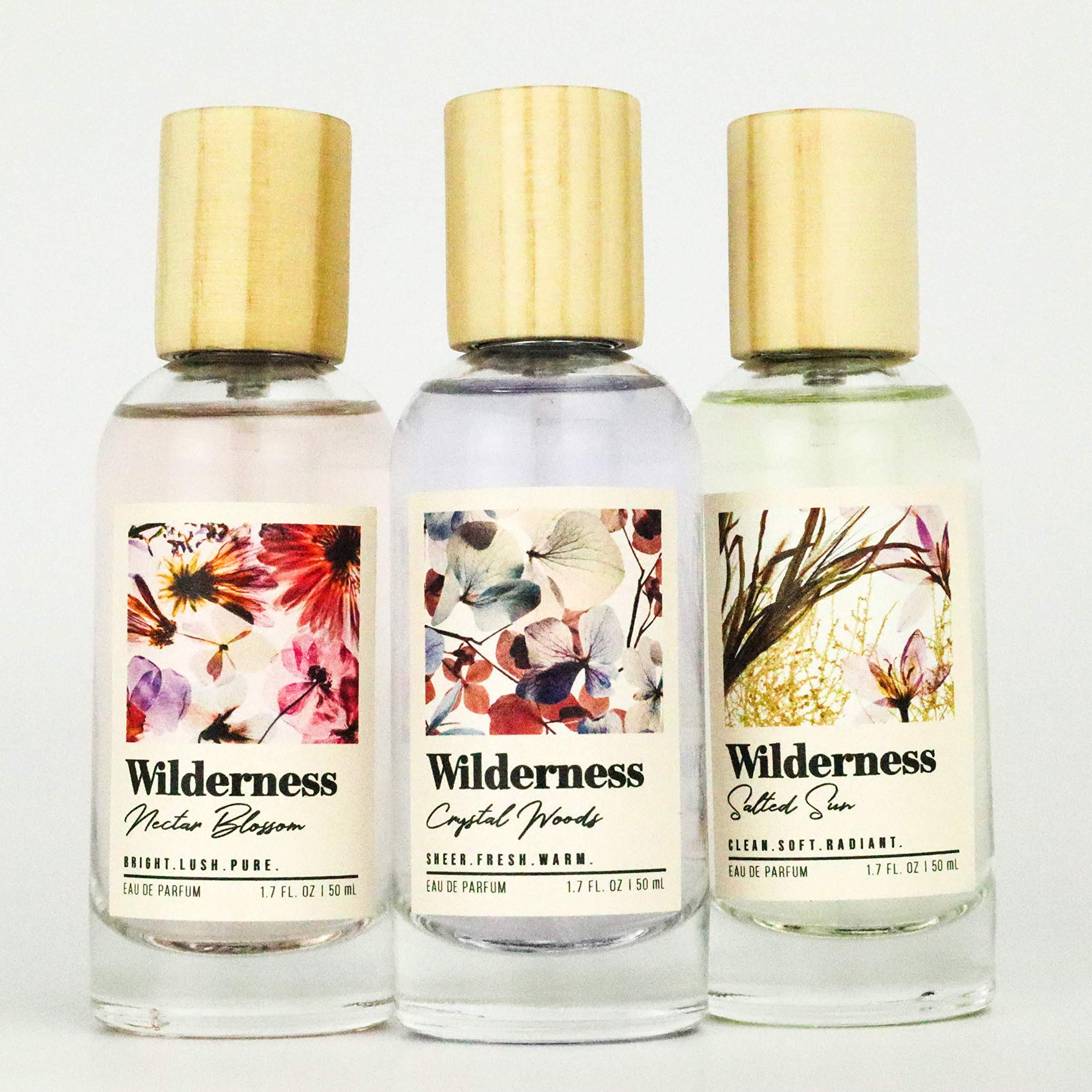Tru Fragrance Beauty Wilderness Crystal Woods EDP tester strip capturing cedar and jasmine impression