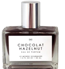 Tru Fragrance Gourmand Chocolate Hazelnut bottle showcases rich aroma for versatile daily wear.