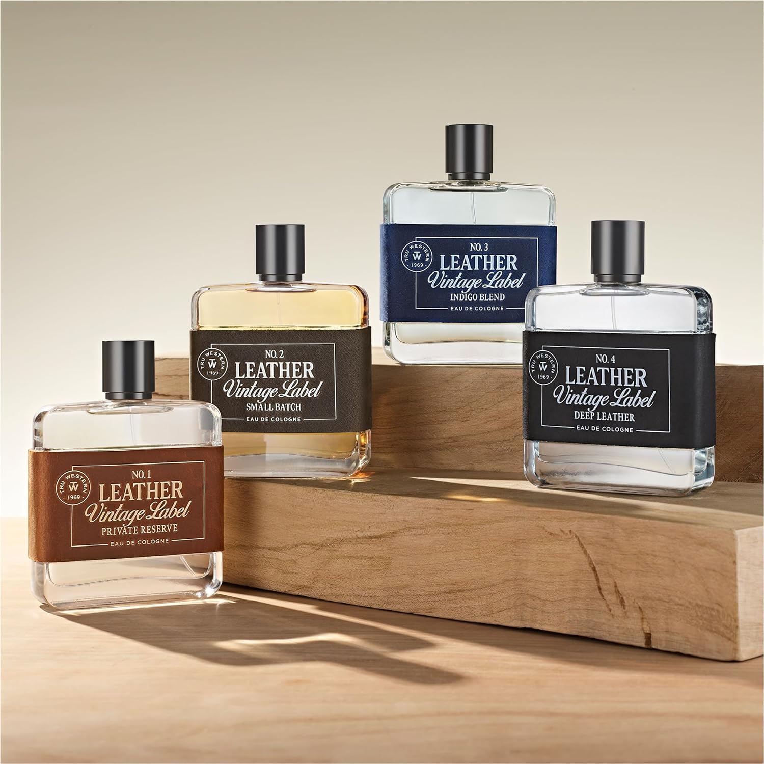 Indigo packaging hints at premium all-season use for Leather No. 3.