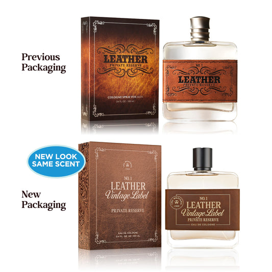 Tru Western Leather No. 1 bottle close-up highlighting cedarwood for woody appeal