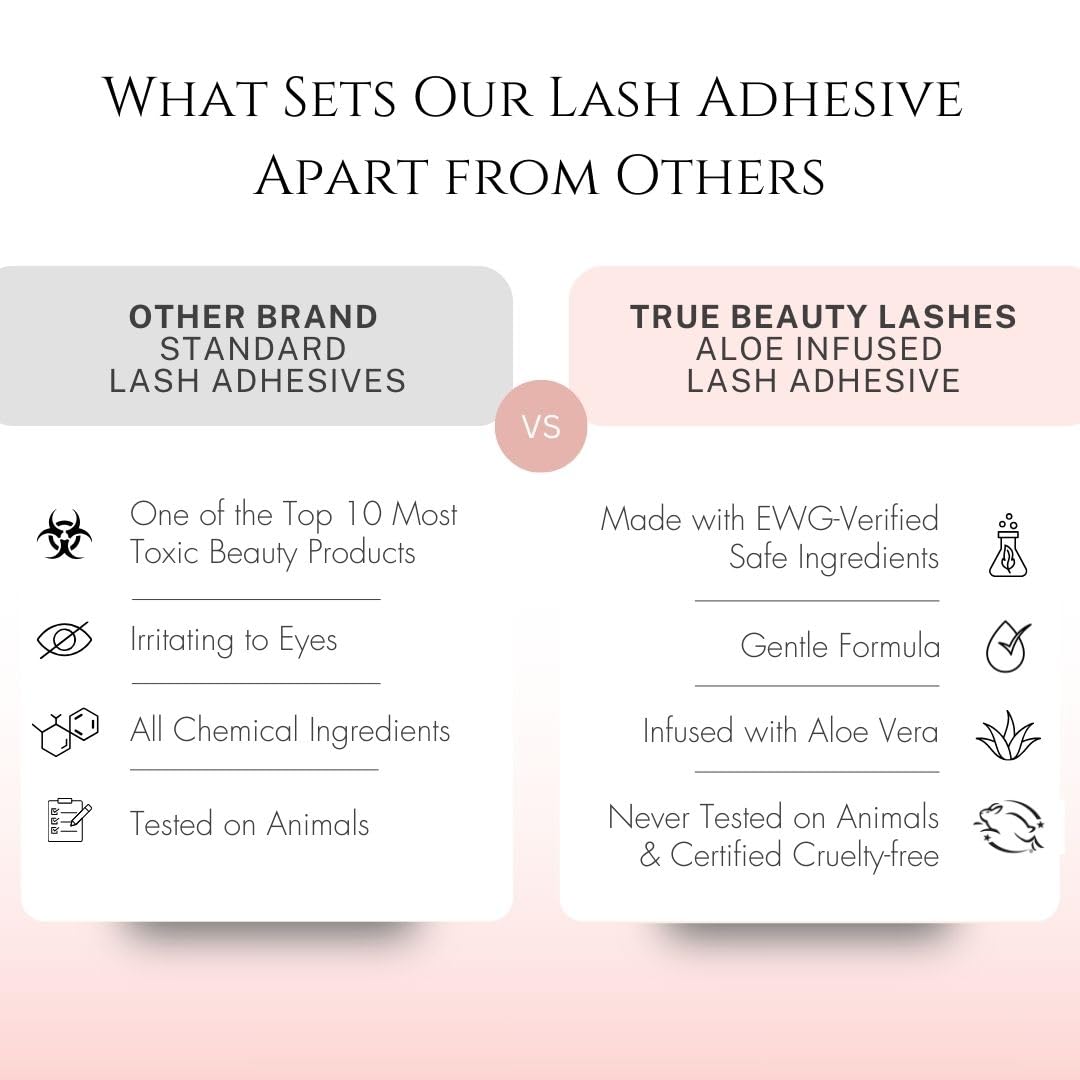 True Beauty Lashes tacky 30-second application for secure lash placement