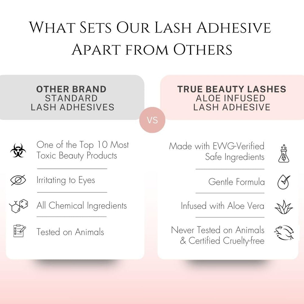 True Beauty Lashes tacky 30-second application for secure lash placement