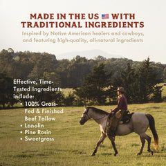 True Grit Tallow hands application shows soothing repair after work