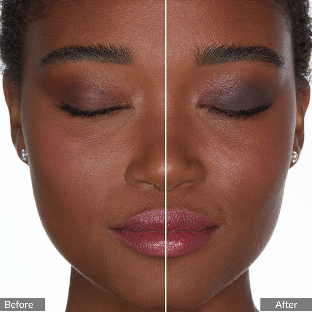 True + Luscious Angel Eyes close-up highlights rose extract and bentonite clay ingredients.