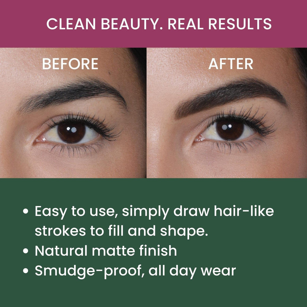 True + Luscious Brow Definer Auburn swatches show rich, blendable color.