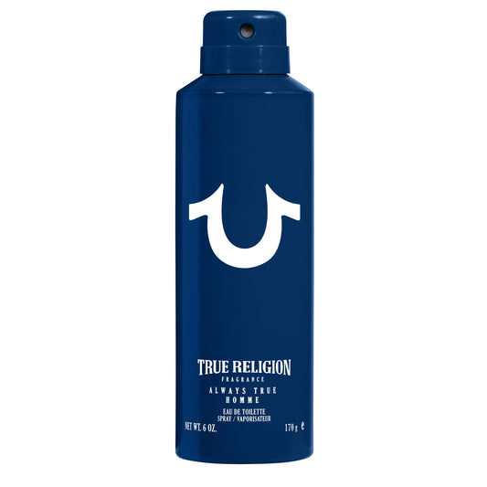True Religion Always True Homme body spray bottle for daily confident scent