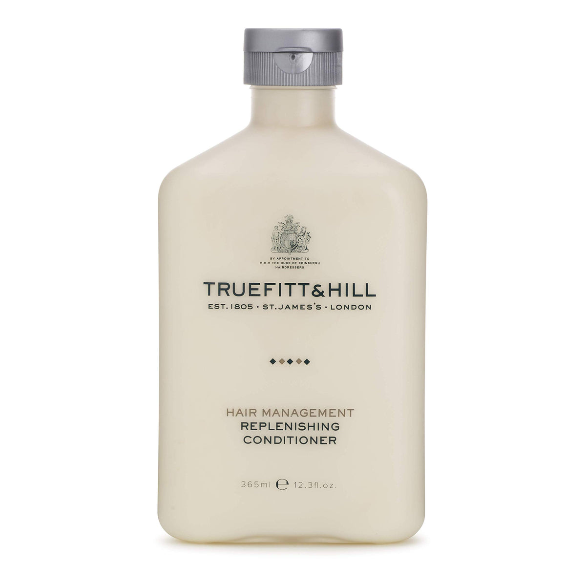 Truefitt & Hill Hair Management Replenishing Conditioner bottle pour delivers body