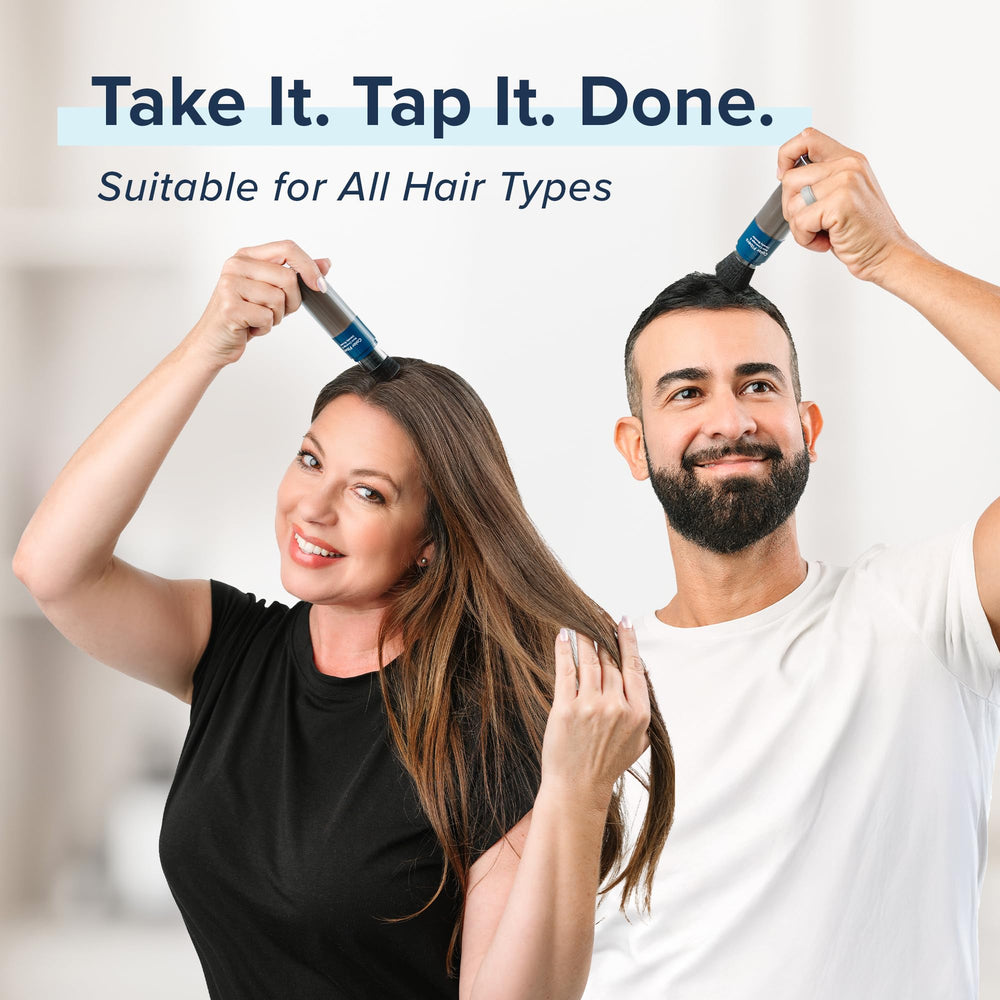 TruHair precision brush enables mess-free, on-the-go touch-ups
