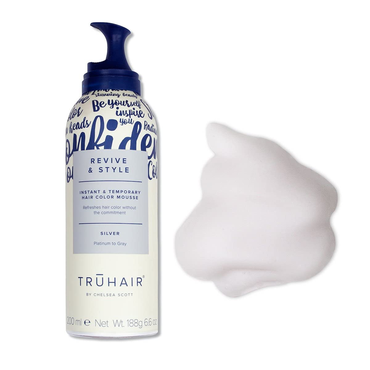 Temporary Color Mousse Truhair Revive Color Mousse Silver – Temporary Hair Color & Shine ...