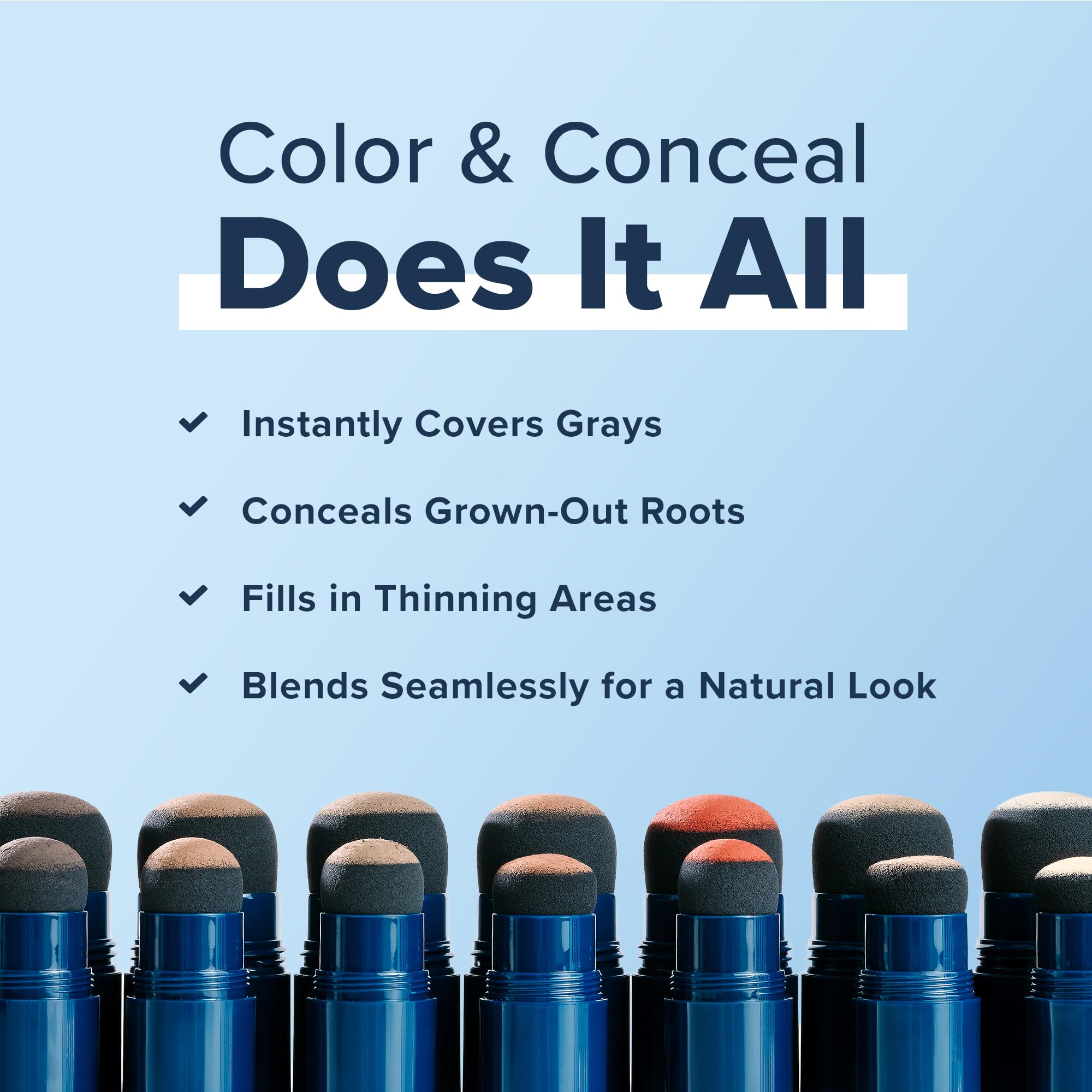 Truhair sponge application for precise, no-overlap root touch up.