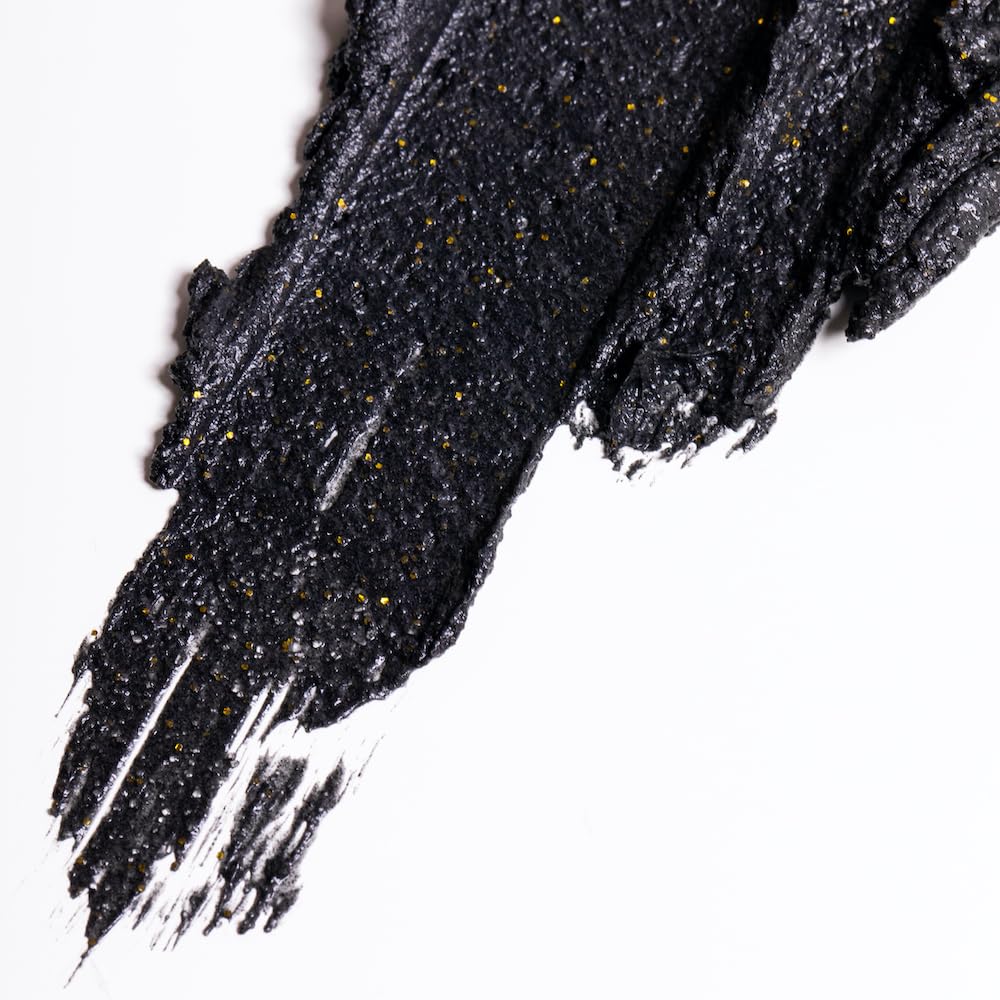 Truly 24K Gold Black Soap face application on skin for refreshing cleanse.