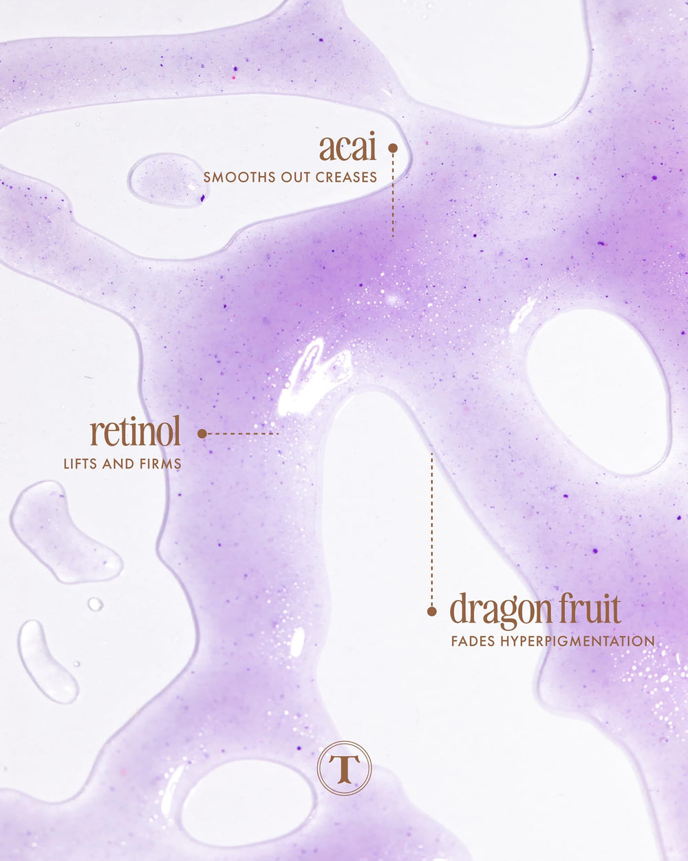 Truly Acai Your Boobies Serum close-up texture shows silky absorption.