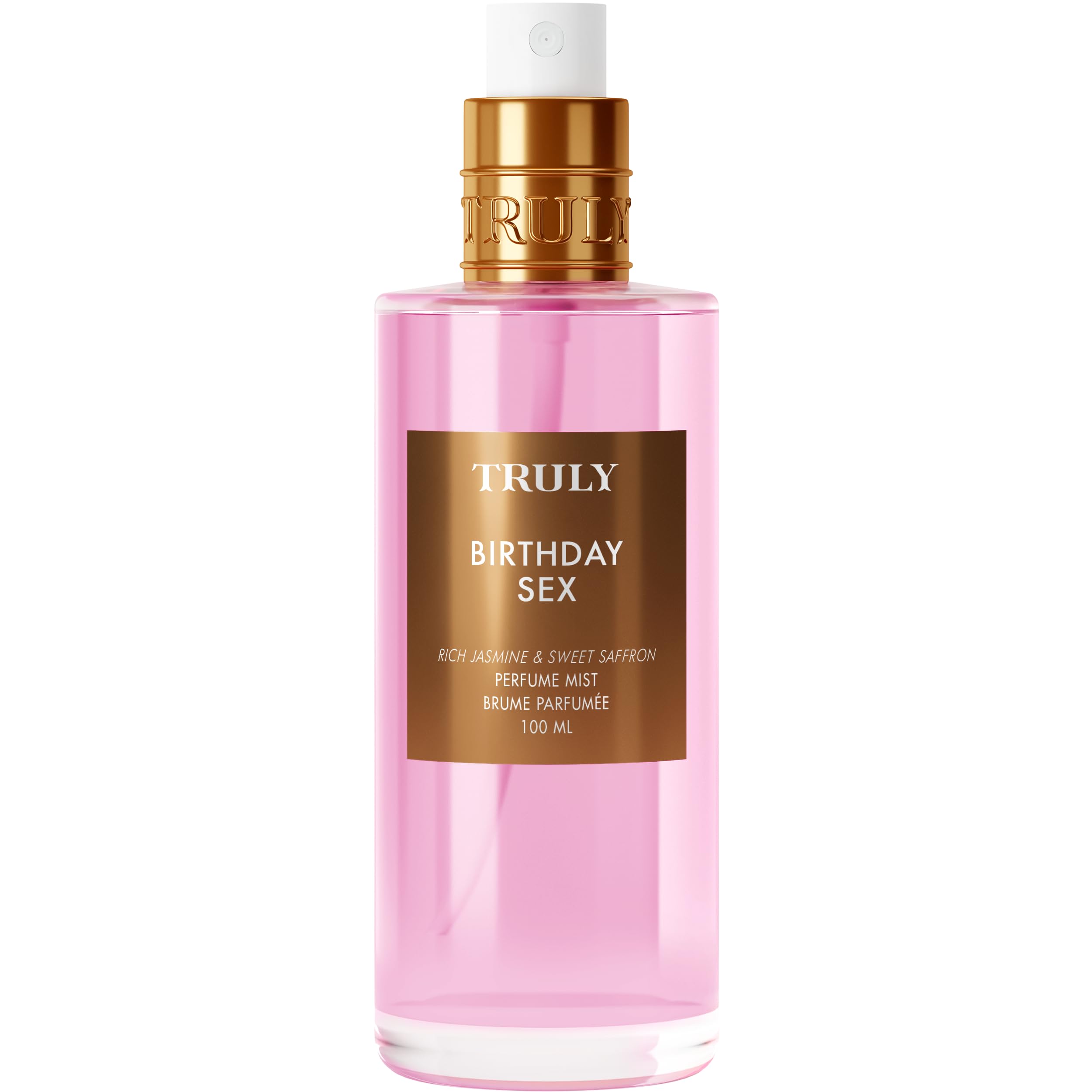 Truly Birthday Sex Perfume Mist spray action shows lightweight, layerable fragrance for everyday carry.