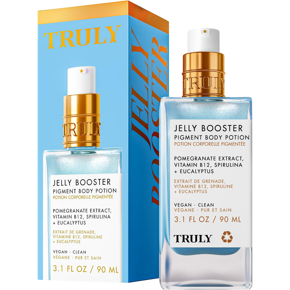 Truly Jelly Booster Pigment bottle for lightweight pigment correction and daily hydration.