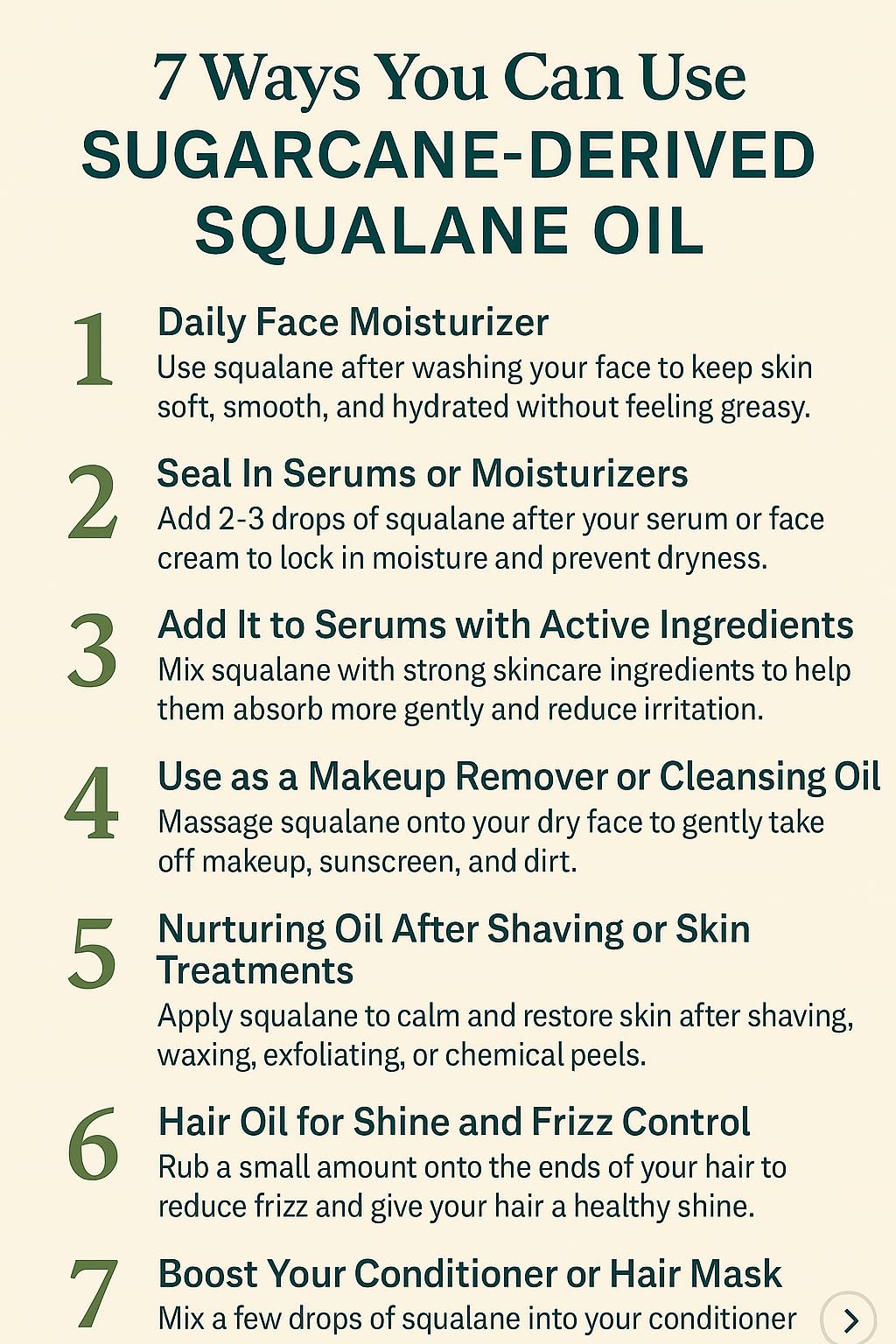 Close-up of TruReliv Naturals Squalane Oil dropper for precise use.