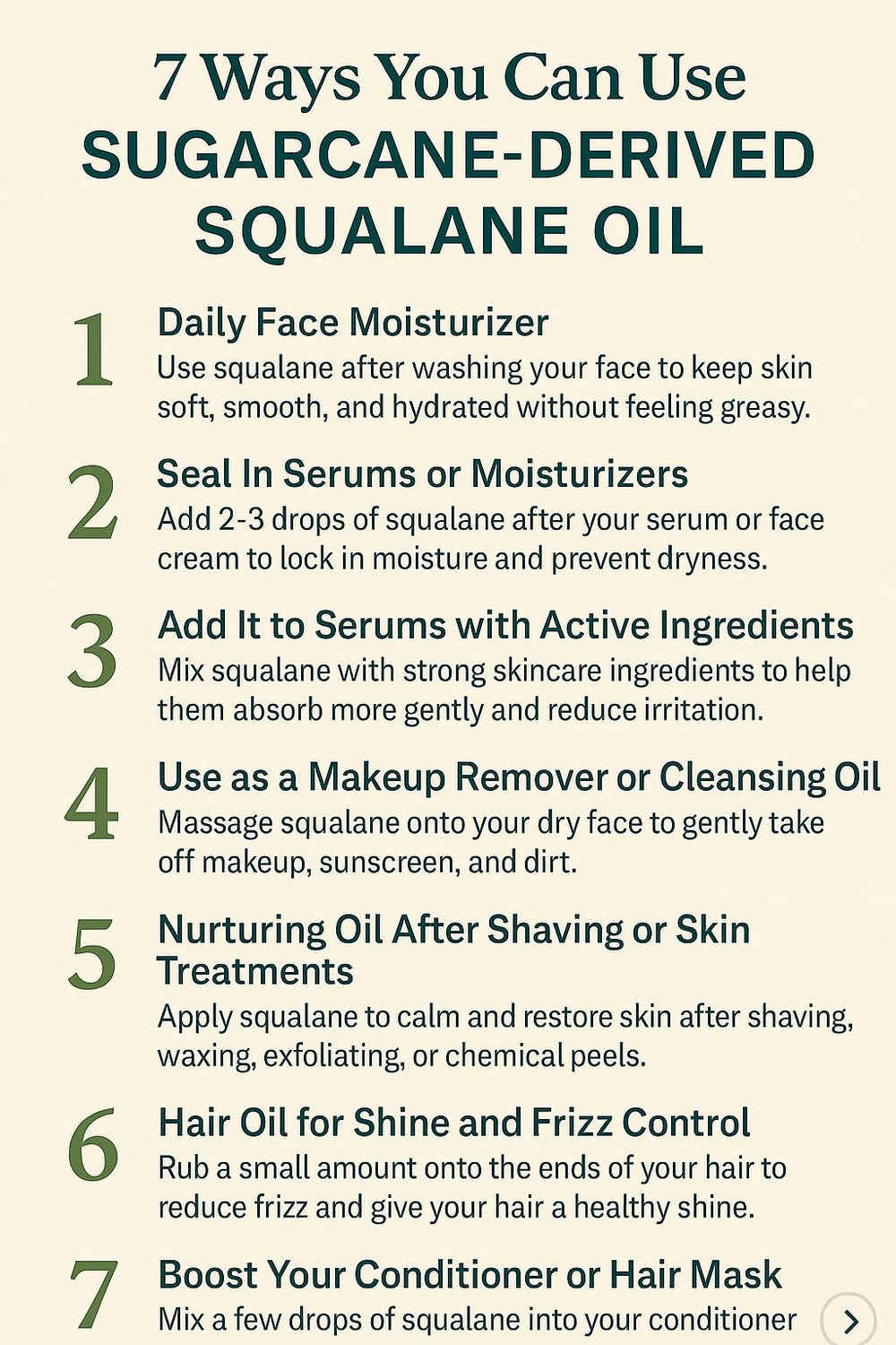 Close-up of TruReliv Naturals Squalane Oil dropper for precise use.
