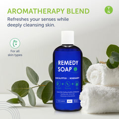 Truremedy Naturals aromatherapy rosemary eucalyptus shower promotes refreshing post-workout recovery.
