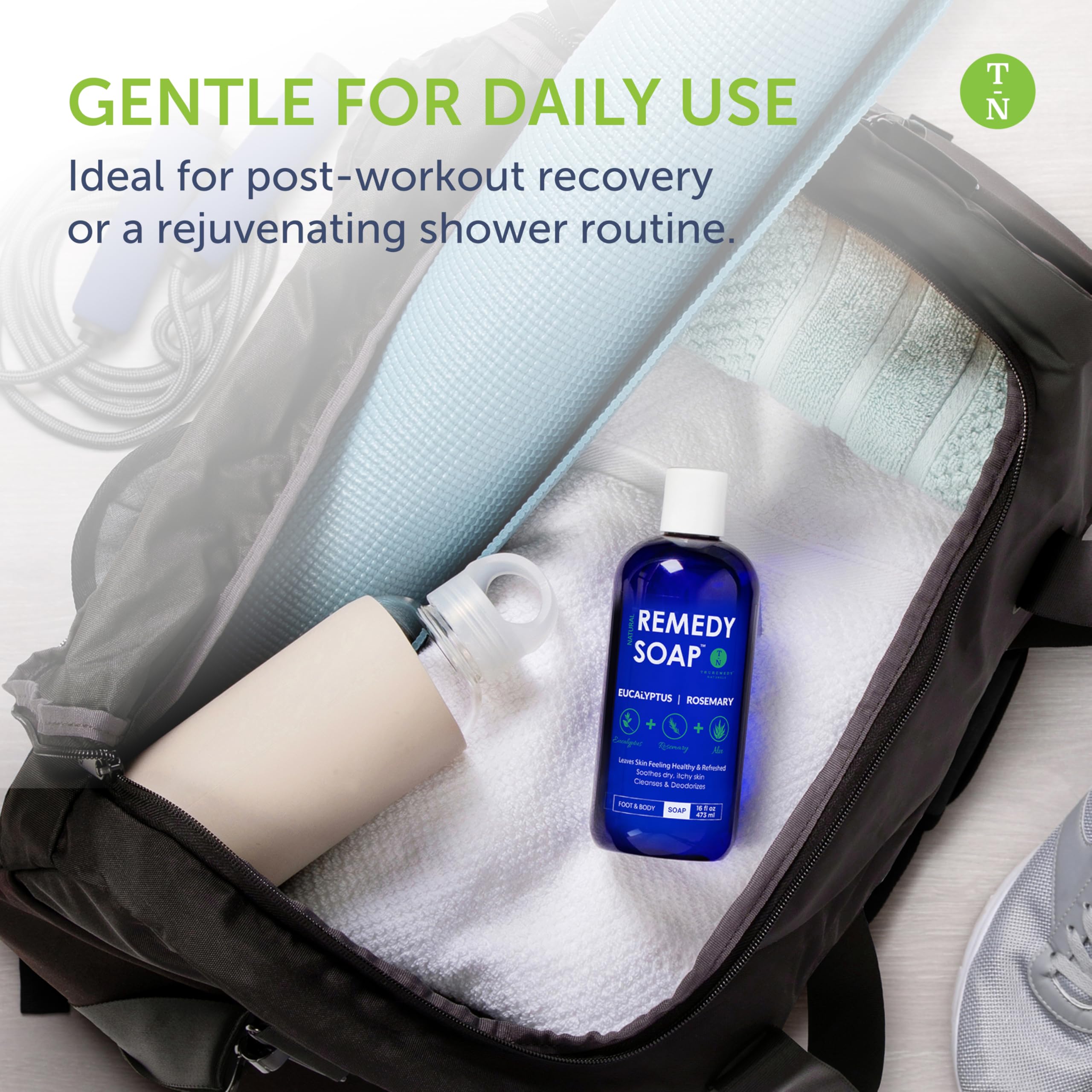 Truremedy Naturals gentle daily-use body wash supports balanced moisture.