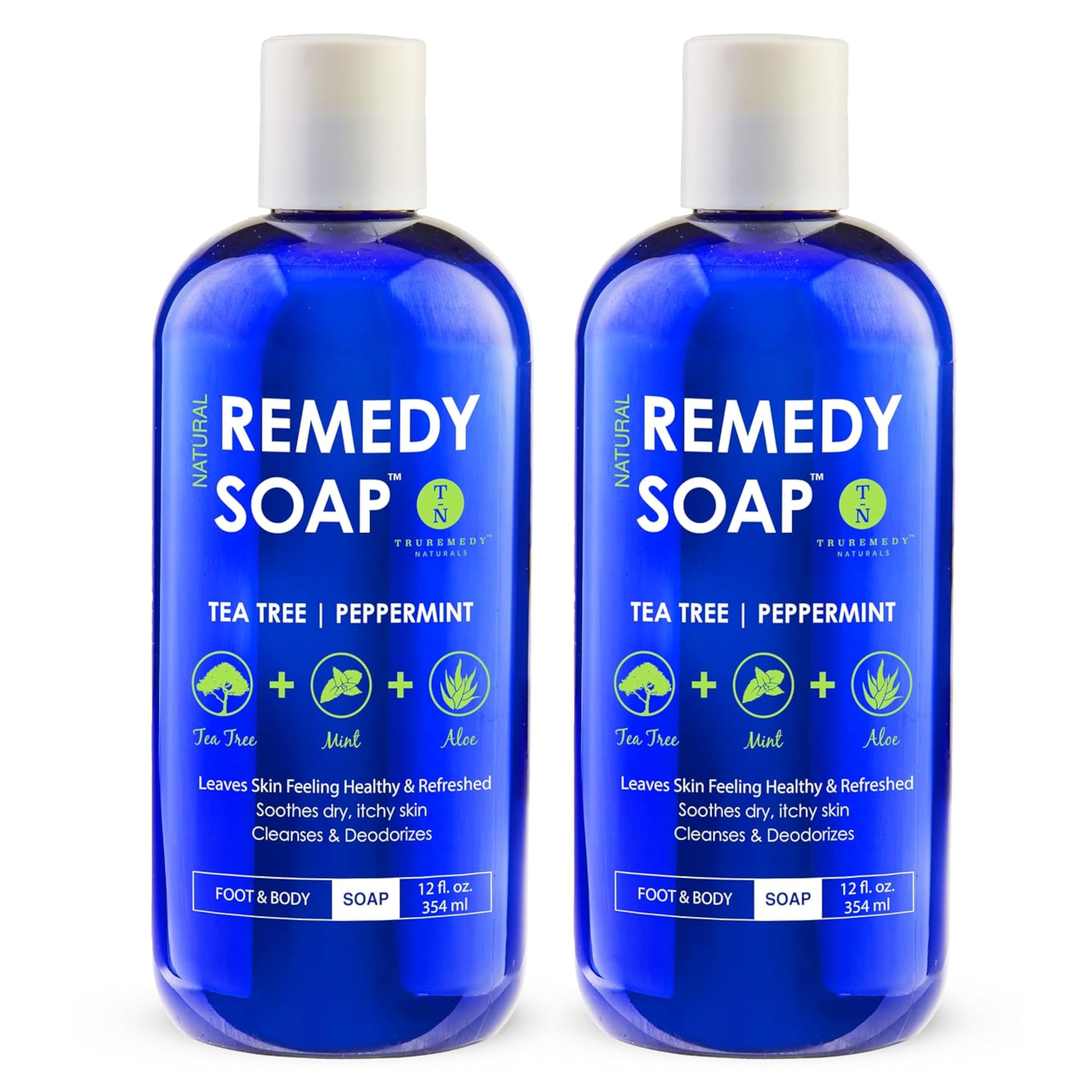 Truremedy Naturals Tea Tree Body Wash bottle delivers a refreshing cleanse for all skin types
