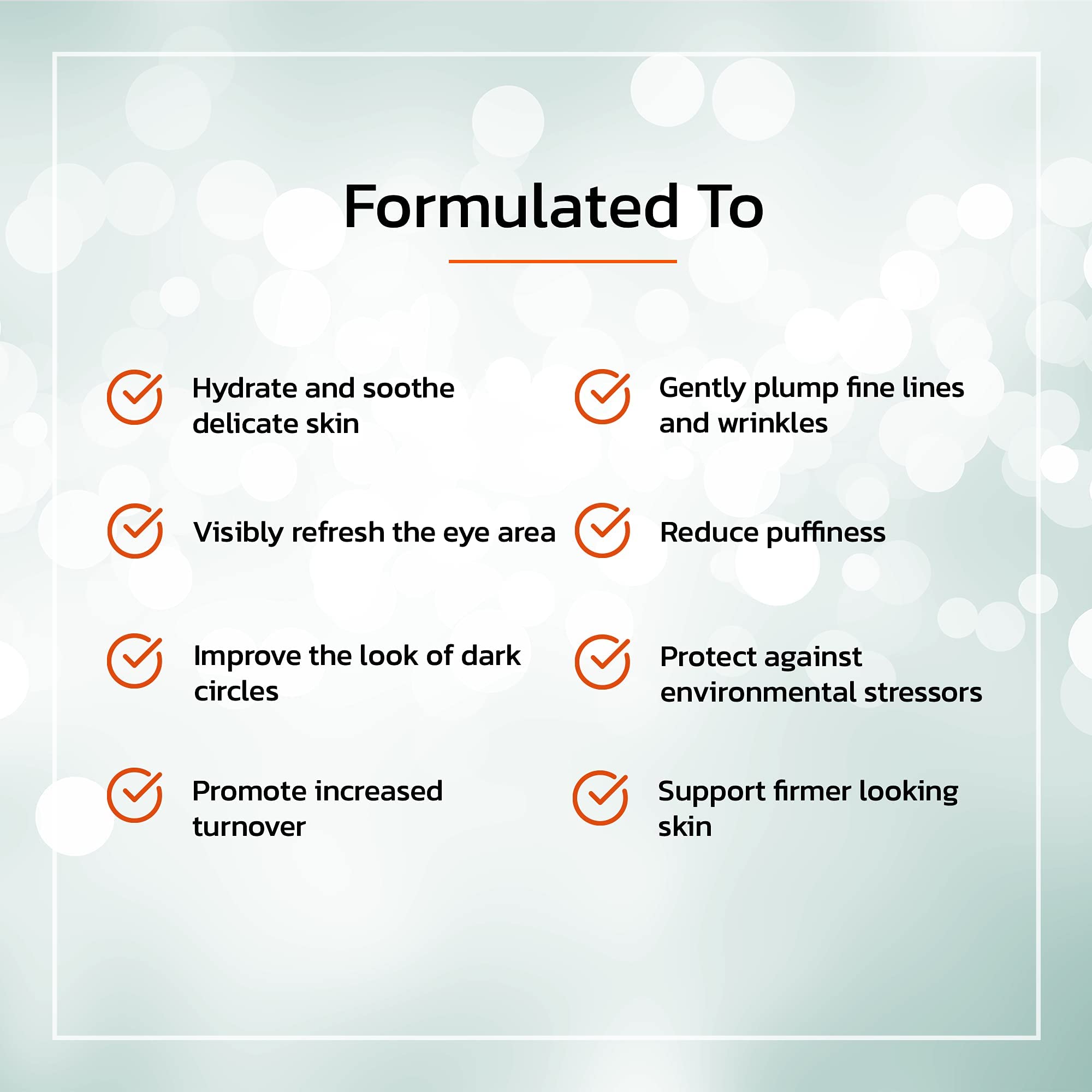 TruSkin Eye Cream contains hyaluronic acid for lasting hydration.