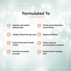 TruSkin Eye Cream contains hyaluronic acid for lasting hydration.