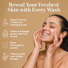 TruSkin hyaluronic acid visual conveys hydration support for dry skin