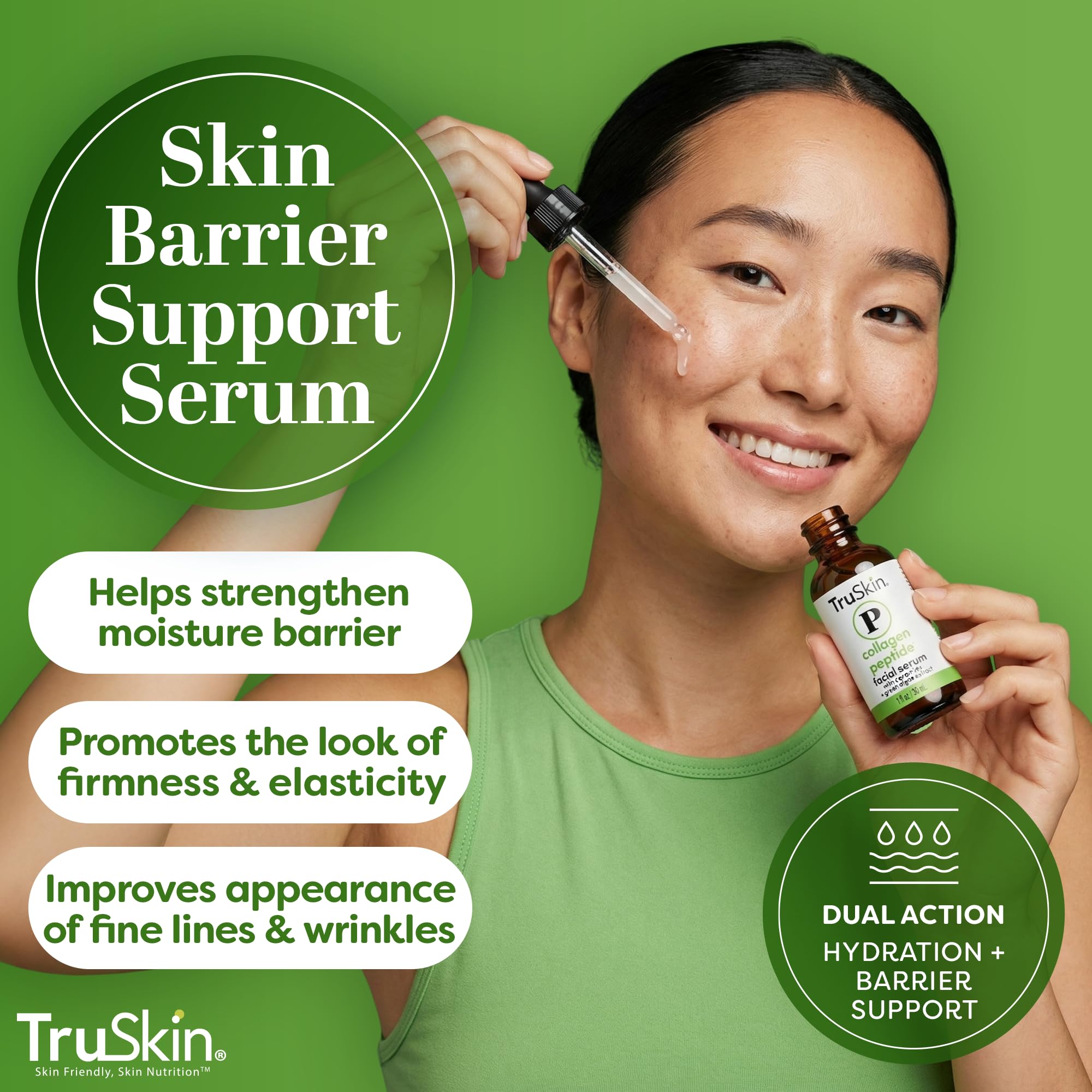 TriPeptide-29 label close-up on TruSkin serum