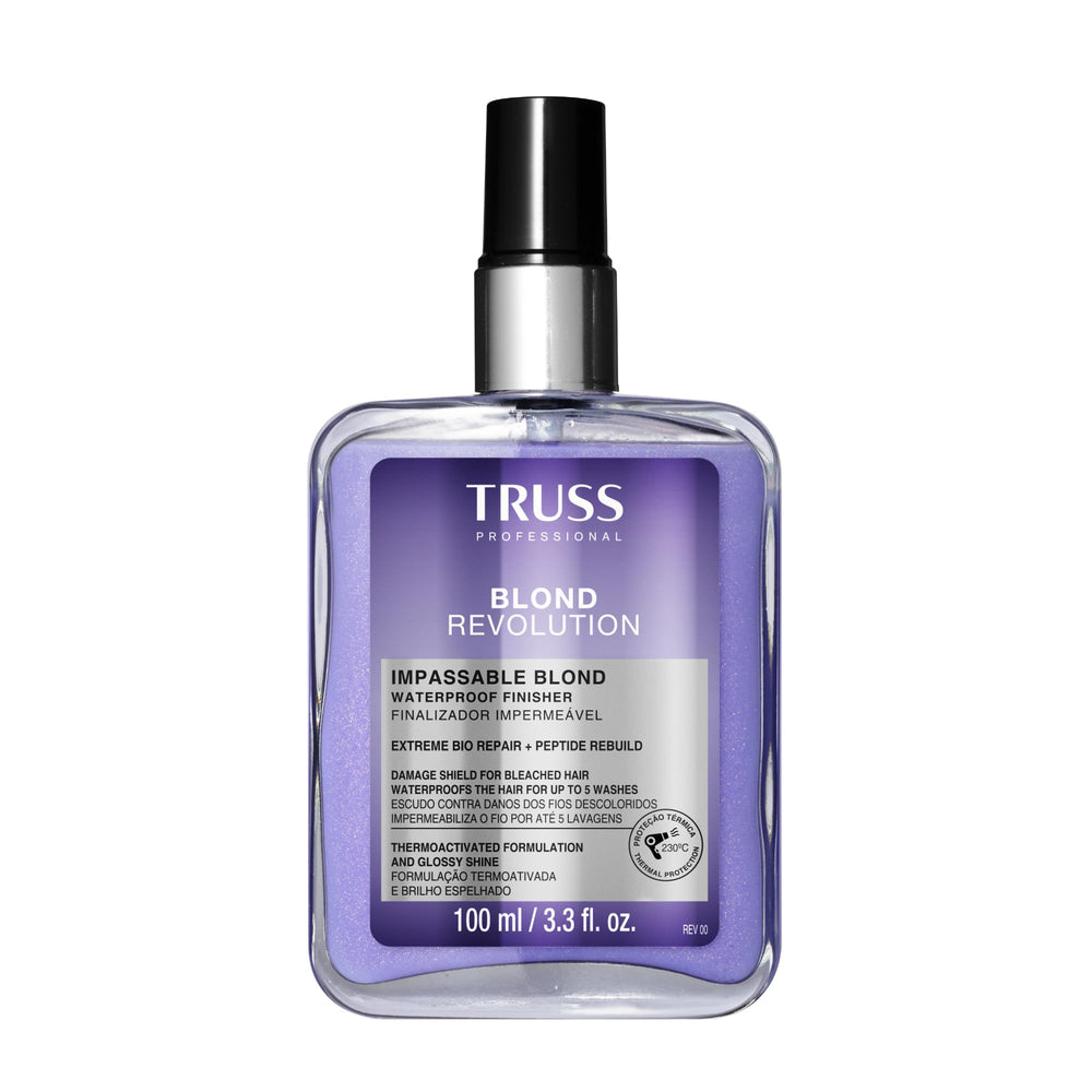 TRUSS Blond Revolution bottle pour enables easy application and heat protection.
