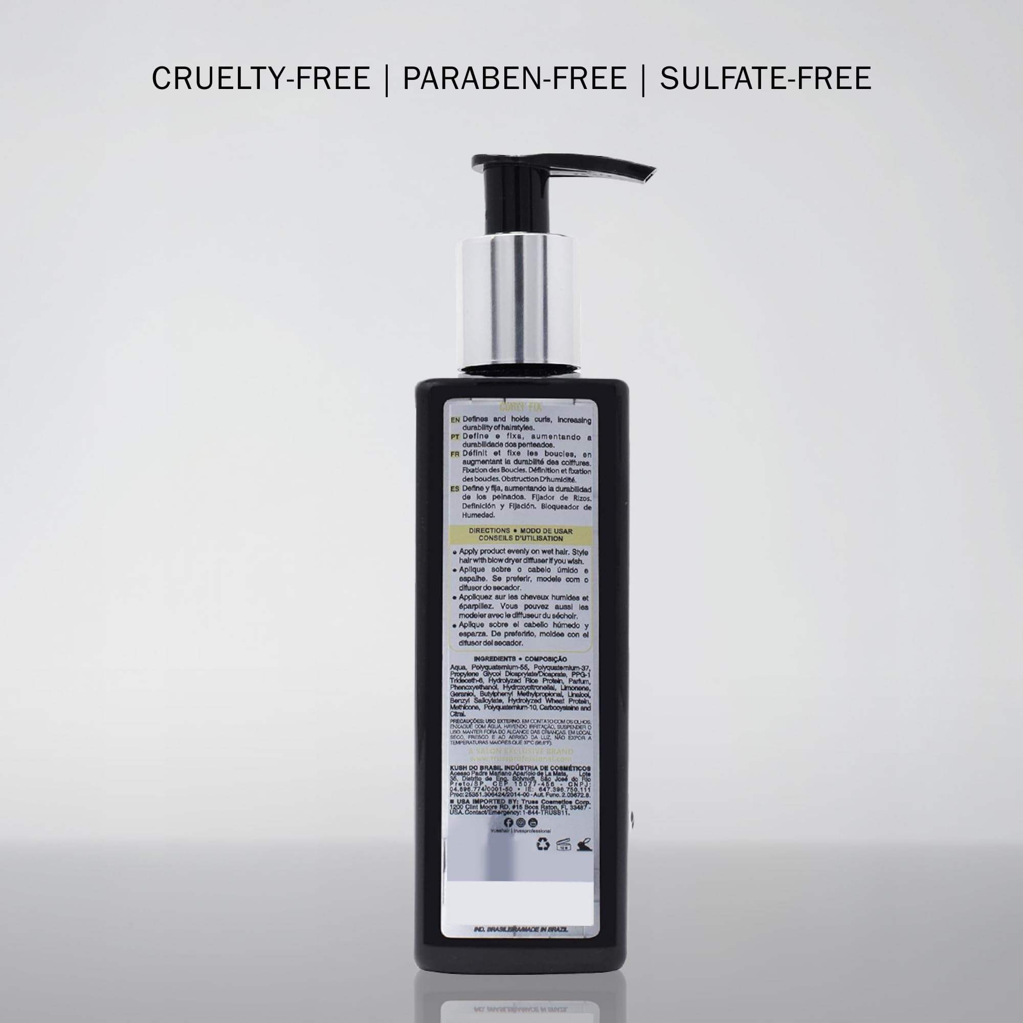 TRUSS Curly Fix promotes even curl pattern and balanced volume.