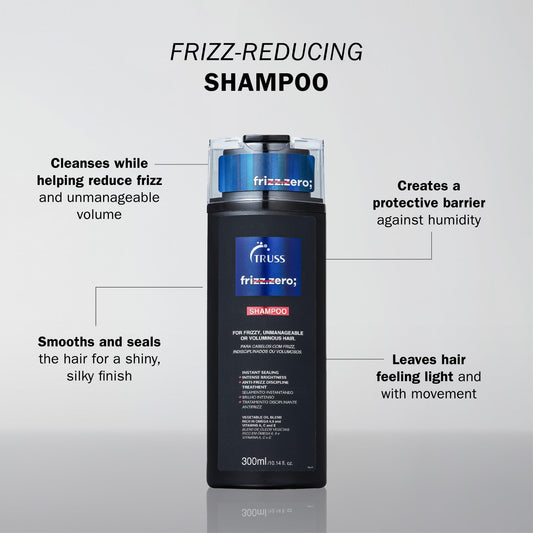 TRUSS Frizz Zero Shampoo creamy lather ready to cleanse gently