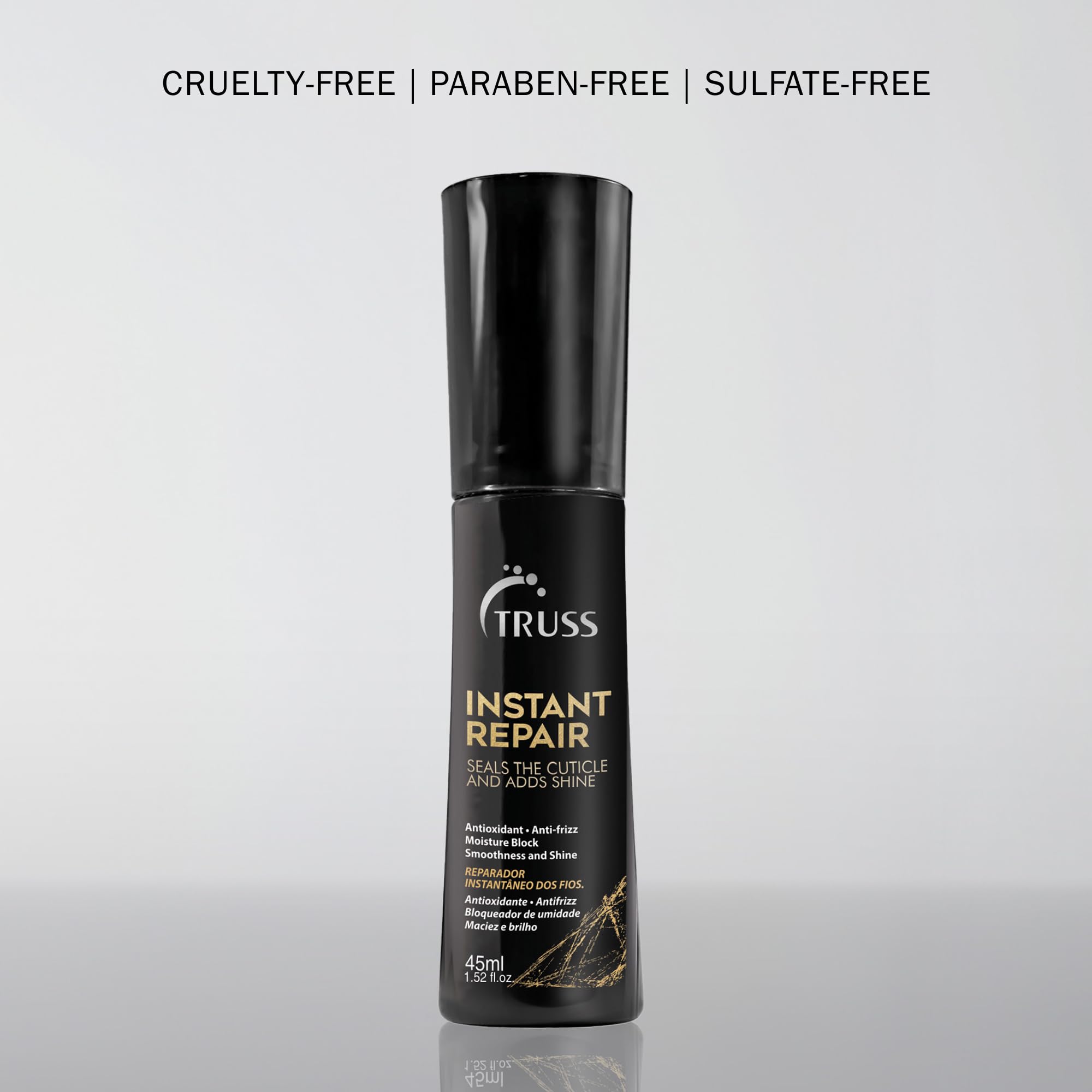 Thermal protection layer by TRUSS serum during heat styling.