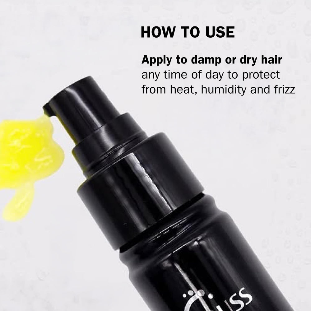 TRUSS serum smoothing the cuticle for better manageability and shine.
