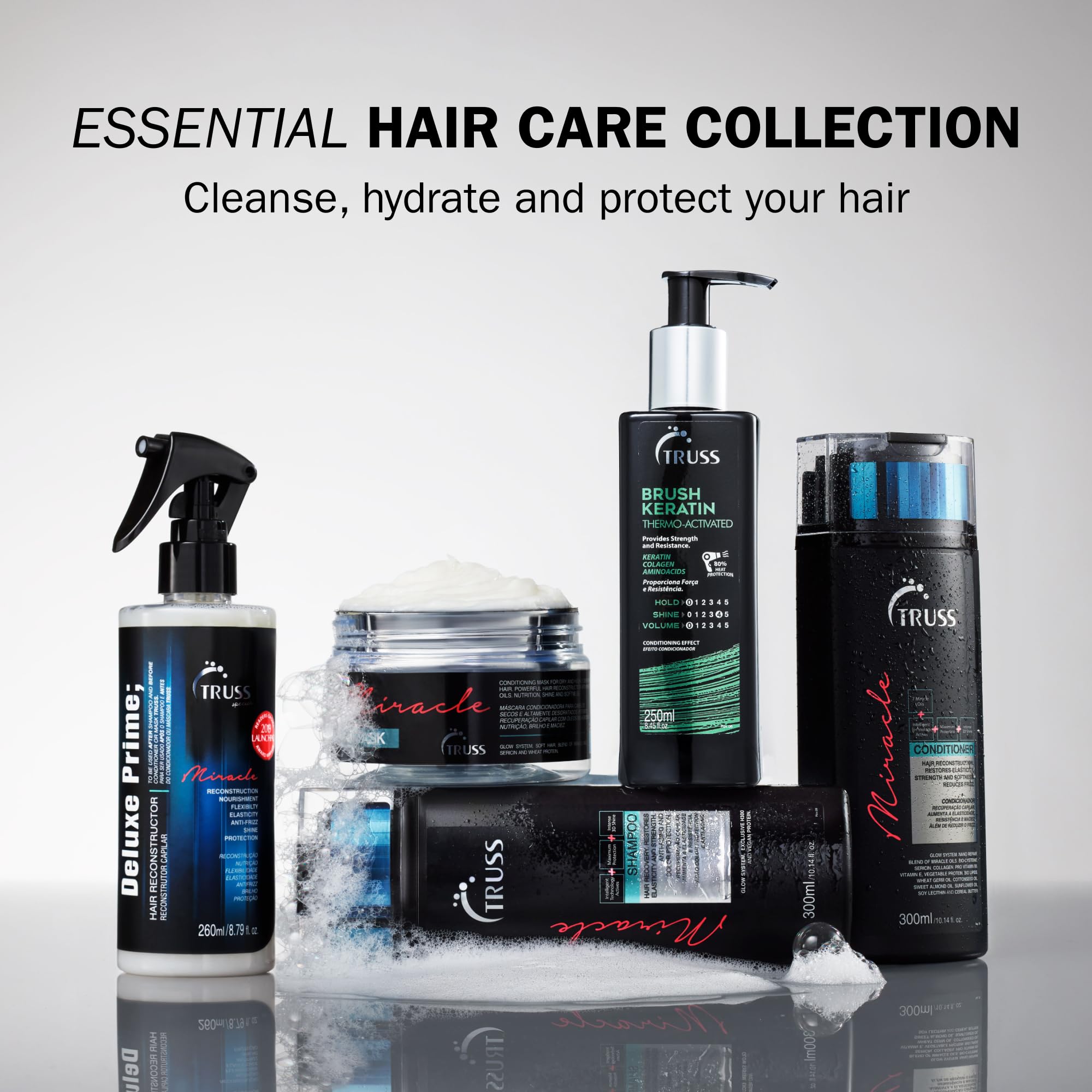 Salon scene with TRUSS Keratin Hair Treatment used for professional care
