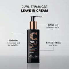TRUSS Leave-in Cream close-up highlighting hair curl definition