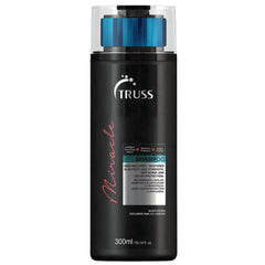 TRUSS Miracle Hair Shampoo bottle close-up showing color-safe protection for vibrant color
