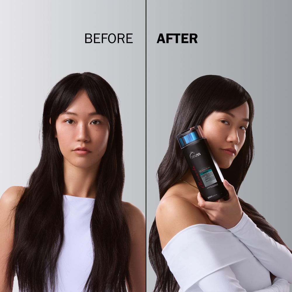 TRUSS Miracle Hair Shampoo on color-treated hair demonstrating protection and shine