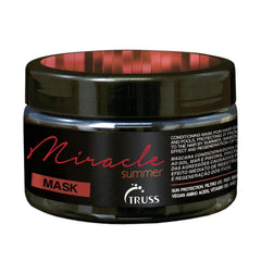 TRUSS Miracle Summer Mask jar showing rich deep conditioning benefit for dry hair