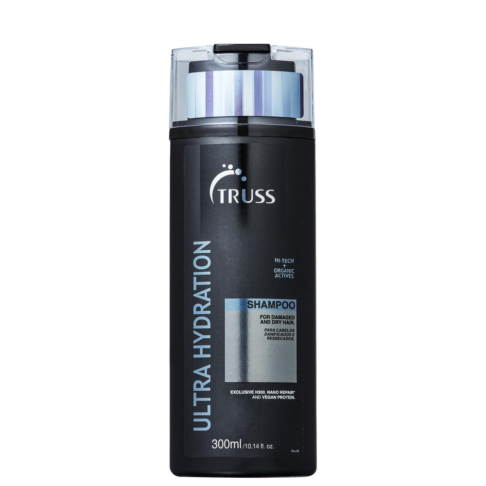 TRUSS Ultra Hydration shampoo bottle front showing premium packaging for daily nourishment.
