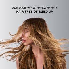 TRUSS Vegan Metal Detox Shampoo pump application showing bubbles and even distribution