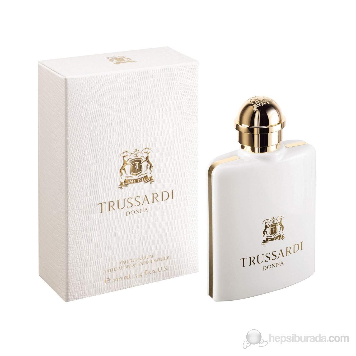 Trussardi Donna EDP packaging front view ideal for gifting.