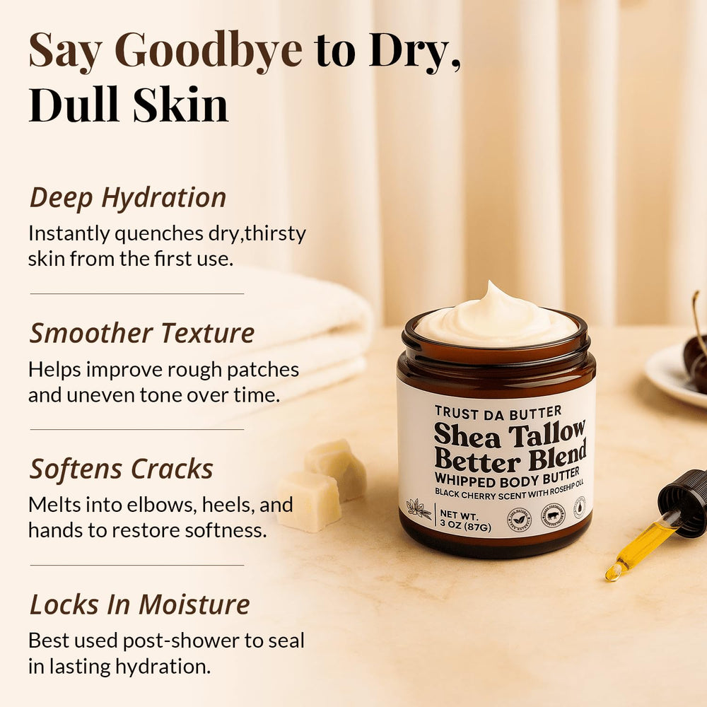 Sheabutter and rosehip blend in Trust Da Butter for dry skin