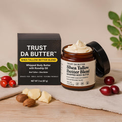 Close-up of airy whipped texture from Trust Da Butter on skin
