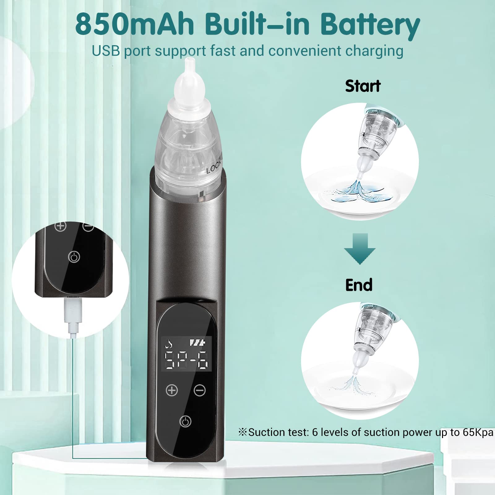TRUSTV 360 silicone brush aids gentle, thorough cleaning.
