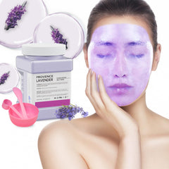 Truvenum Lavender Jelly Mask Powder texture close-up for hydrating skincare.