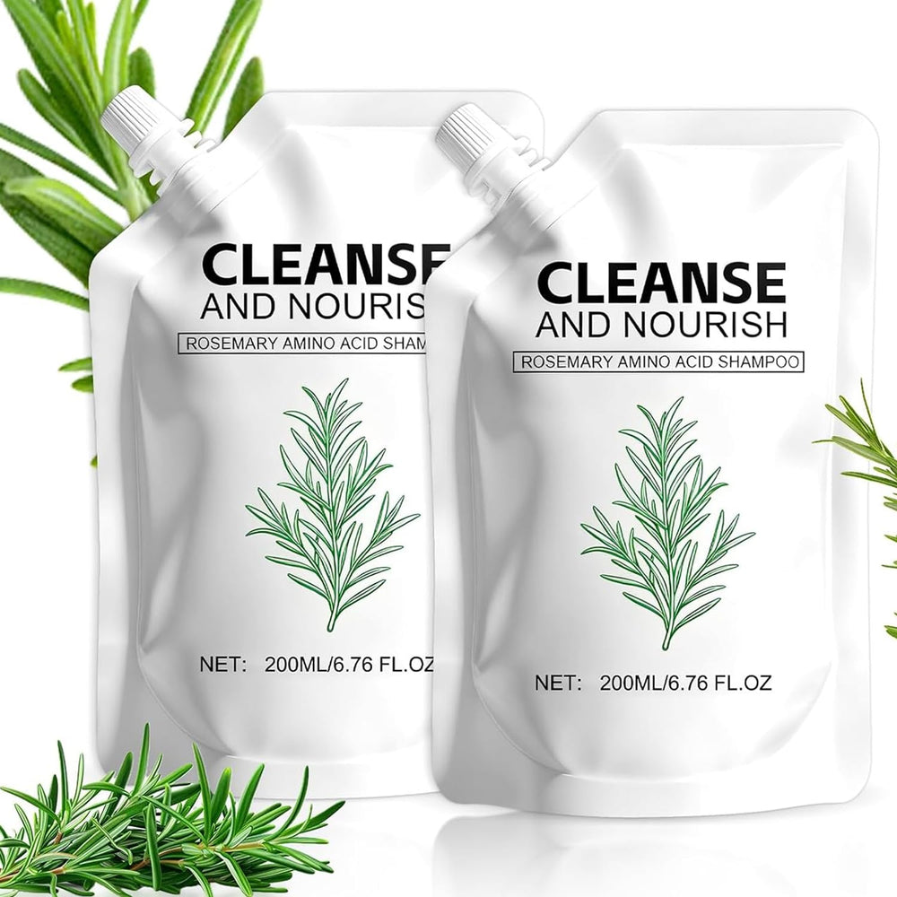 TRWLCFF Rosemary Amino Acid Shampoo bottle front highlights natural nourishment for thinning hair