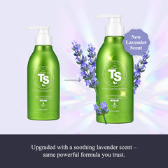 TS New Premium Shampoo scalp closeup highlighting biotin and niacinamide