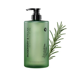 TS Rosemary & Relax Shampoo bottle front showing calming formula for sensitive scalps.