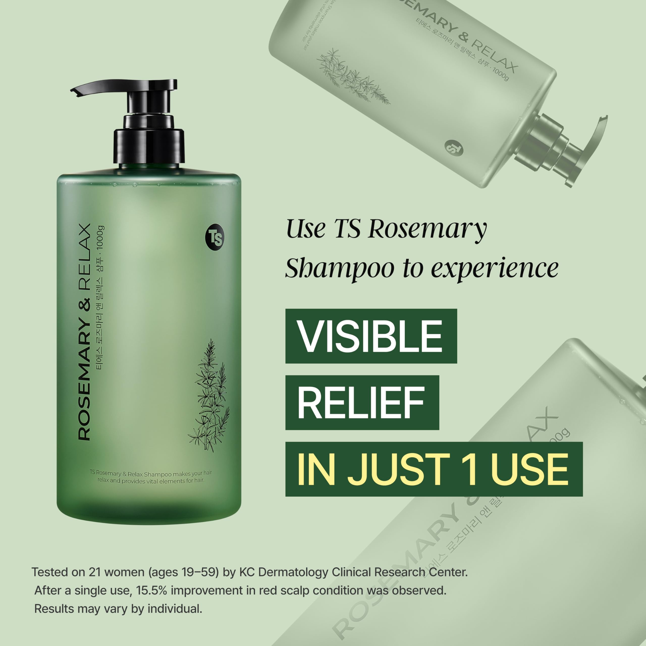 Coconut-derived cleansers in TS Rosemary & Relax create gentle cleansing texture.